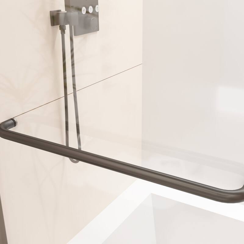 56-60" x 58" Semi-Frameless Double Sliding Tub Door