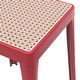 preview thumbnail 29 of 69, Tresse Modern Stackable Dining Stool with Wicker Seat for Dining Room, Garden, Patio, Indoor or Outdoor - No Assembly Required