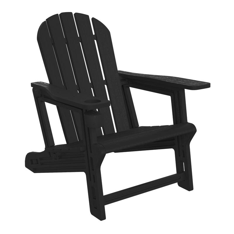 Coastline Outdoor Poly Adirondack Chair with Side Table