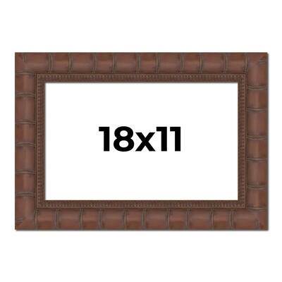 18x11 Frame Pewter Solid Wood Picture Frame Width 1.625 Inches | Interior Frame Depth 0.6875 Inches