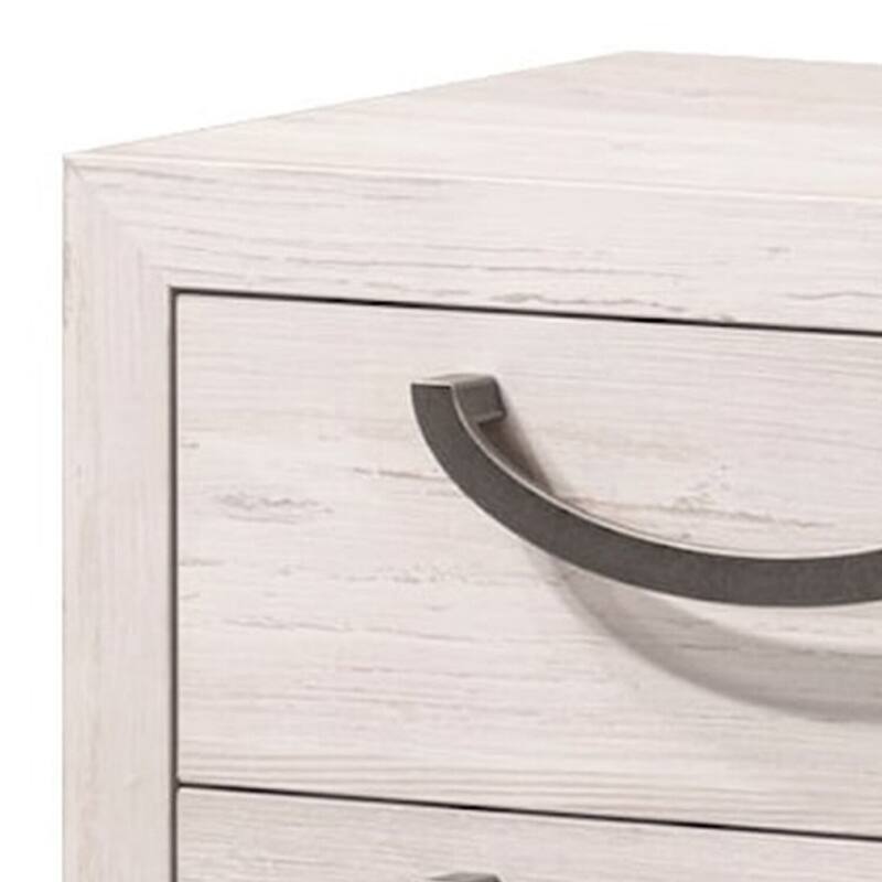 Beige/Brown 2 Drawer 16 in. W Nightstand with Sturdy Hardware and Ample Storage