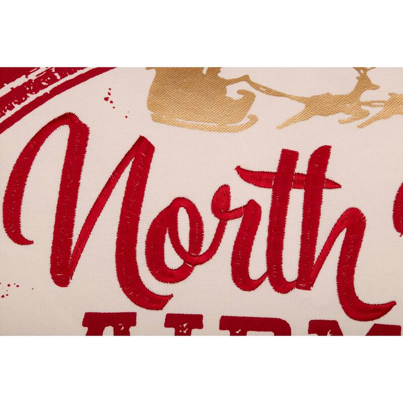 North Pole Airmail Pillow 14x22