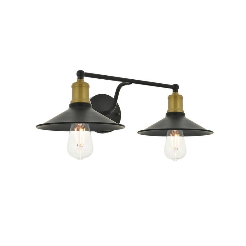 Nora Modern 2-light Wall Sconce with Flat Cone Shades