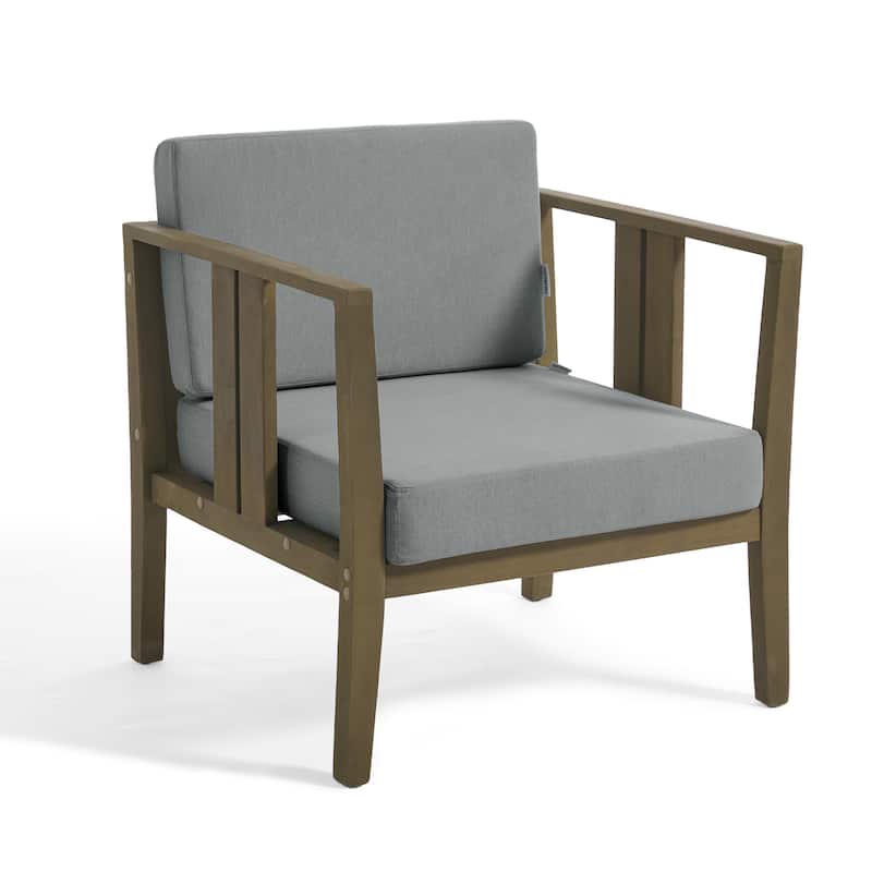 5-Piece Patio Furniture Solid Teak Outdoor Conversation Set