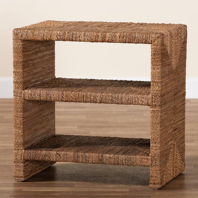 Liza Bohemian Natural Seagrass End Table