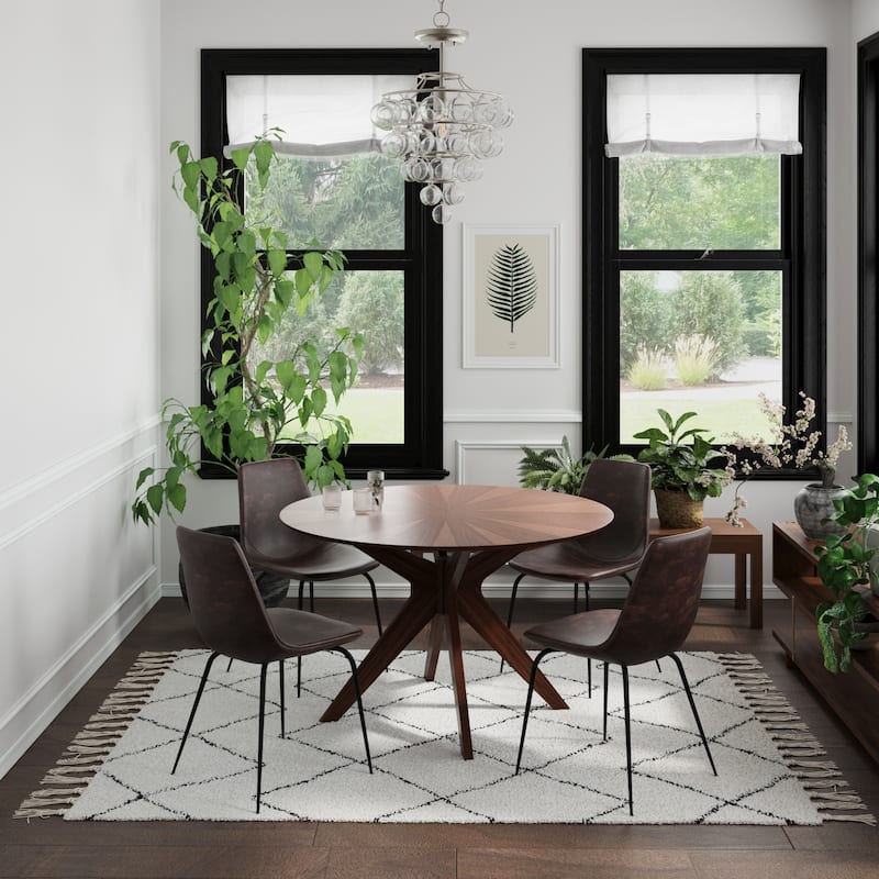 Malcolm Vegan Leather Side Chairs Black Legs (Set of 2)