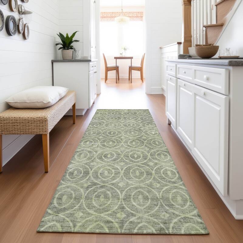 Premium Washable Super Soft Casual Contemporary Mayfield Rug - Aloe - 2'3" x 7'6"