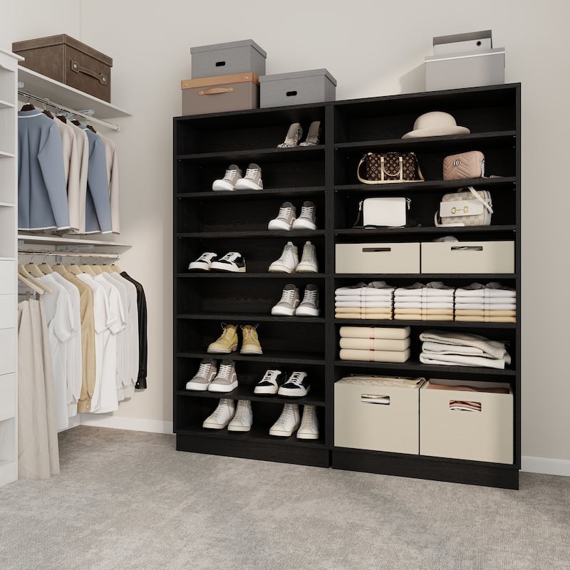 40 Pair Shoe Cabinet with Adjustable Shelves, Large Shoe Storage Rack for Closets, Mudrooms, Entryways