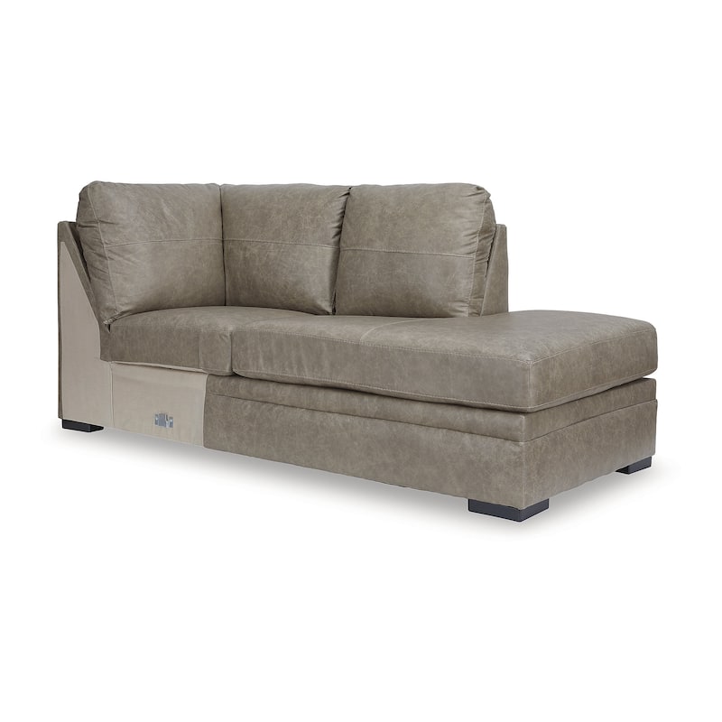 Signature Design by Ashley Amuleto Brown 2-Piece Sectional with Chaise - 124"W x 86"D x 40"H