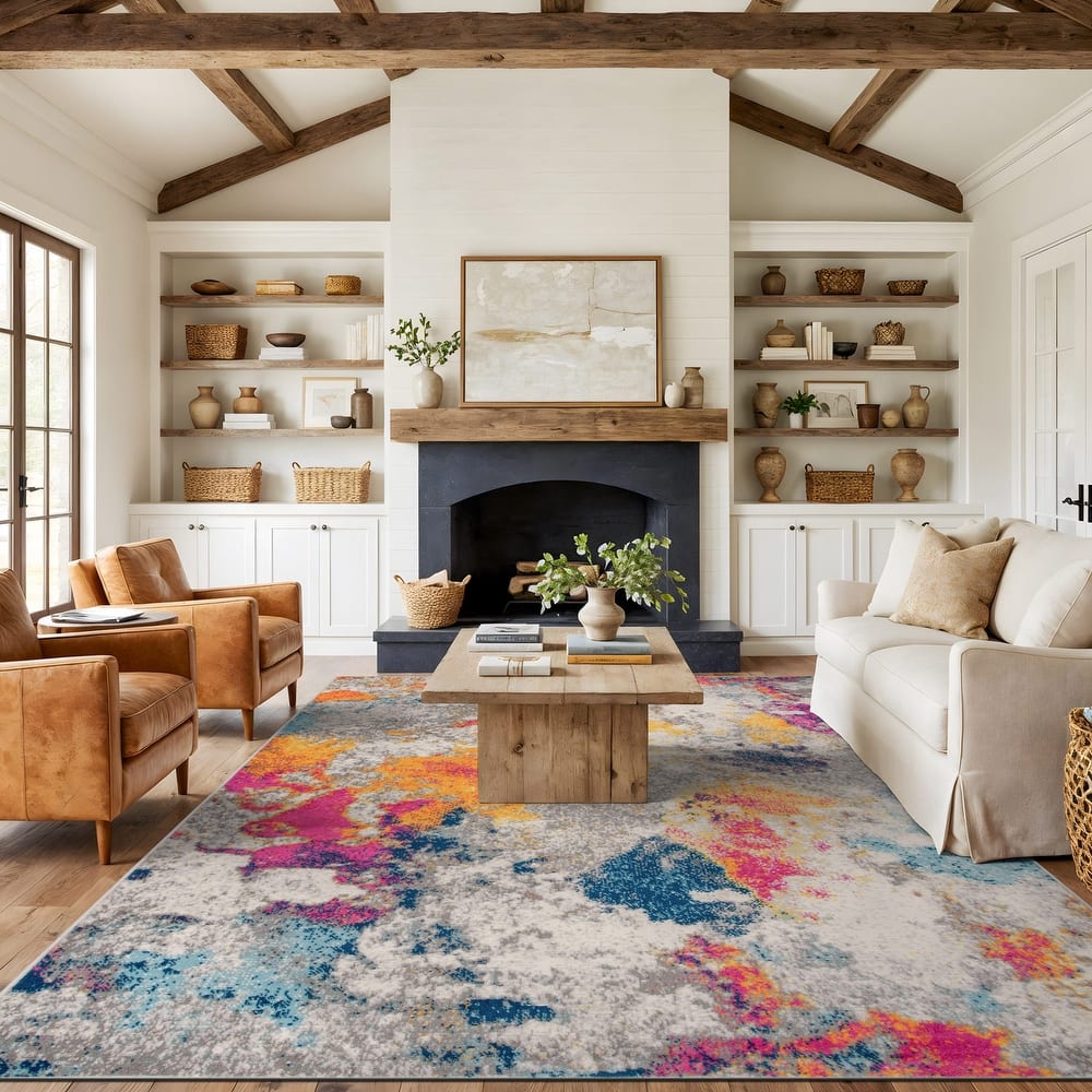 World Rug Gallery Abstract Contemporary Area Rug