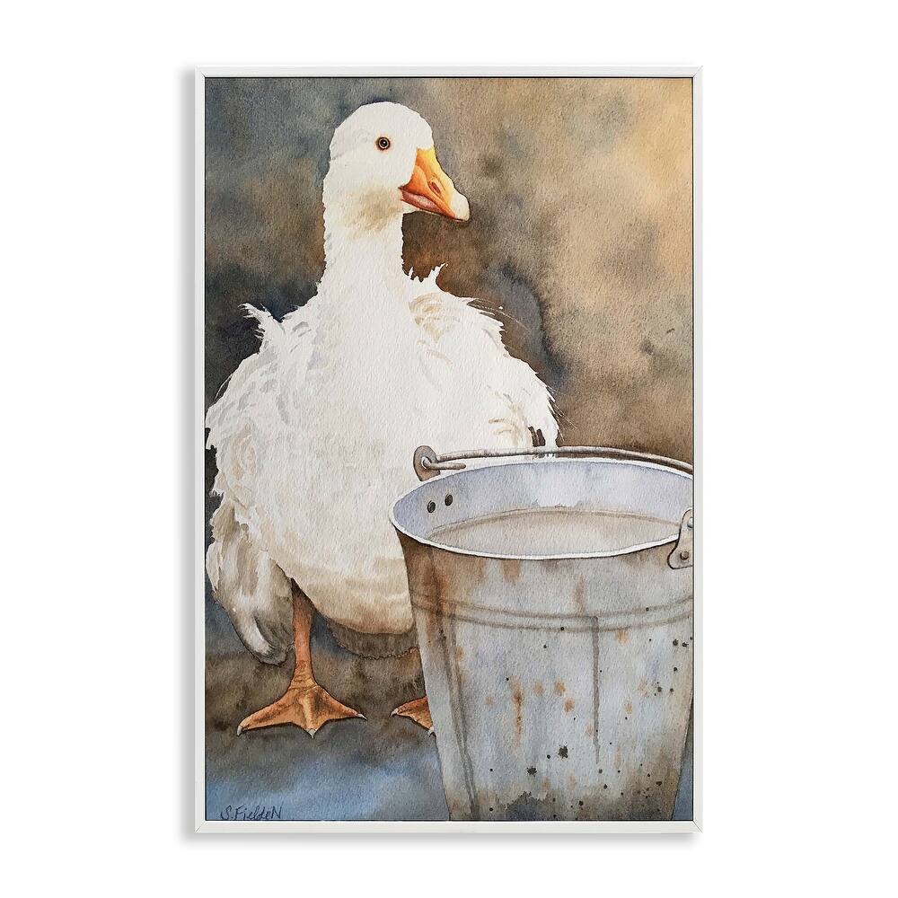 Stupell Duck & Country Pail Framed Giclee Art Design By Stephanie Fielden