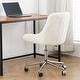 preview thumbnail 23 of 43, Modern Teddy Fleece Fabric with Metal Legs with Lift Adjustment, Swivel Office Chair