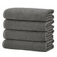 preview thumbnail 8 of 174, Linery & Co. Luxury Cotton Textured Bath Towel. Bath Towel (Pack of 4) - Dark Grey