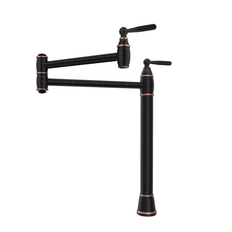 WOWOW Desk Mounted Pot Filler Kitchen Folding Faucet - Oil Rubbed Bronze