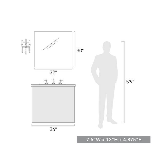 Golden Lighting 3509-WSC Landon 3 Light 13" Tall Wall Sconce