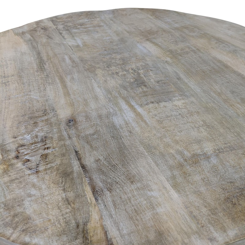 Round Wooden Top Bistro Table - 30" - Driftwood Brown