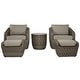 preview thumbnail 26 of 78, Patio Wicker Furniture Set Outdoor Rattan Bistro Set