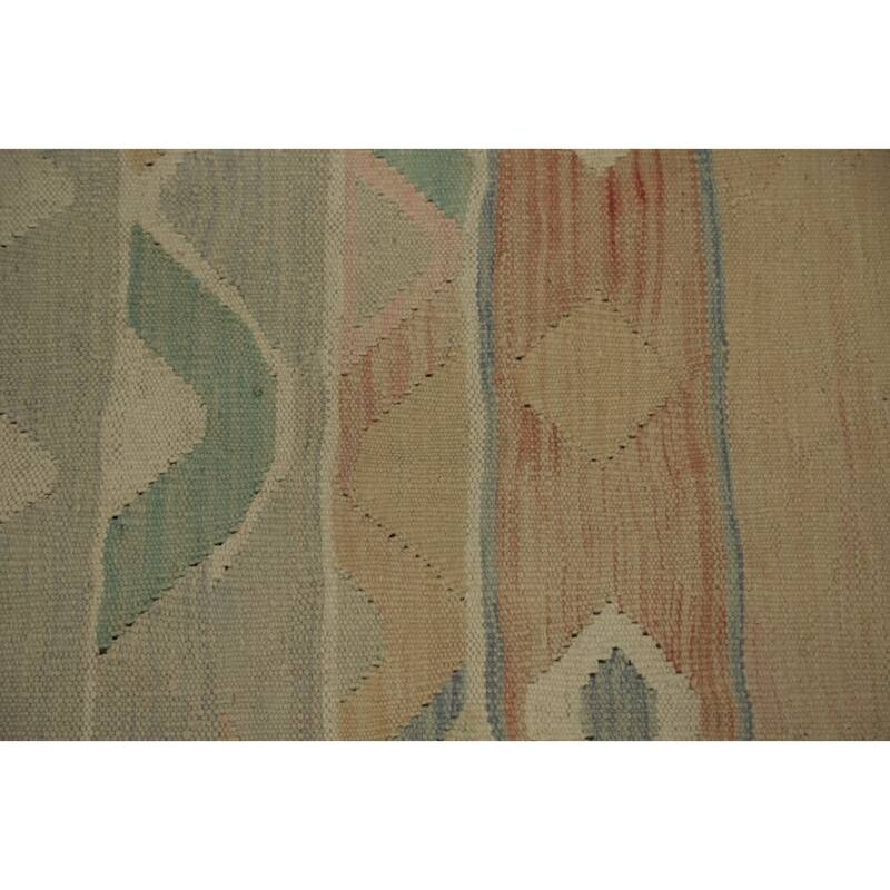 Hand Woven Oriental 100% Wool Carpet Southwestern Tribal Multi-Colored Kilim Area Rug - 9' 0'' X 5' 8''