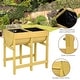 preview thumbnail 7 of 8, Costway Raised Wooden V Planter Elevated Vegetable Flower Bed Free