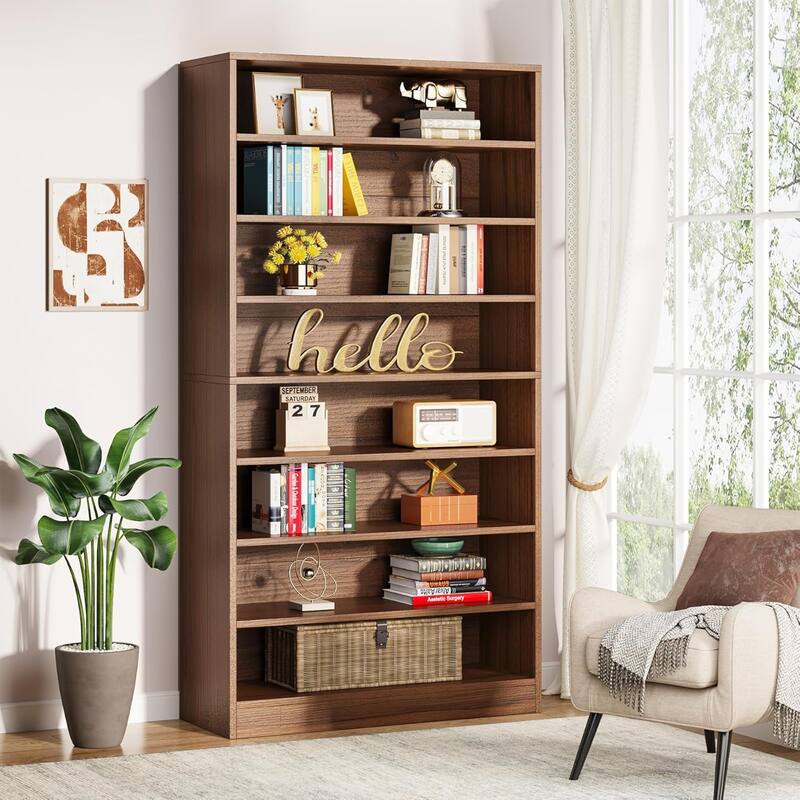Large Bookcase, Open Display Shelf, Storage Cabinet Organizer Bookshelf for Living Room, Home Office, Library, Bedroom
