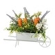 preview thumbnail 5 of 5, Glitzhome 12.5"L Easter Carrot Floral Wreath in Metal Wagon Centerpiece Table Decor