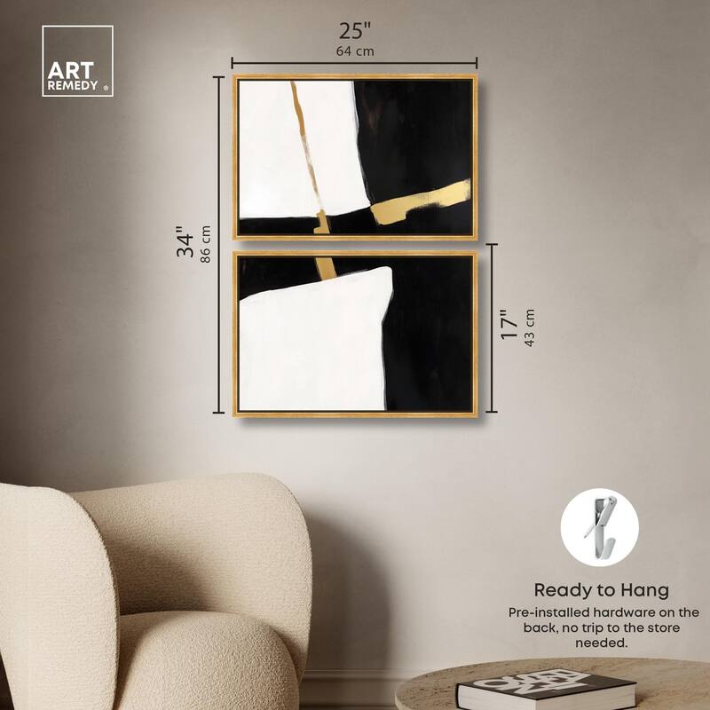 Urban Grid II Canvas Set of 2 by Art Remedy