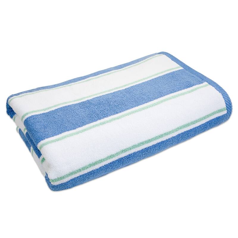 Aston & Arden Oversized Pinstriped Resort Beach Towel - 35x70