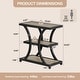 preview thumbnail 7 of 16, 3-Tier Industrial Side Table with Geometric Metal Design