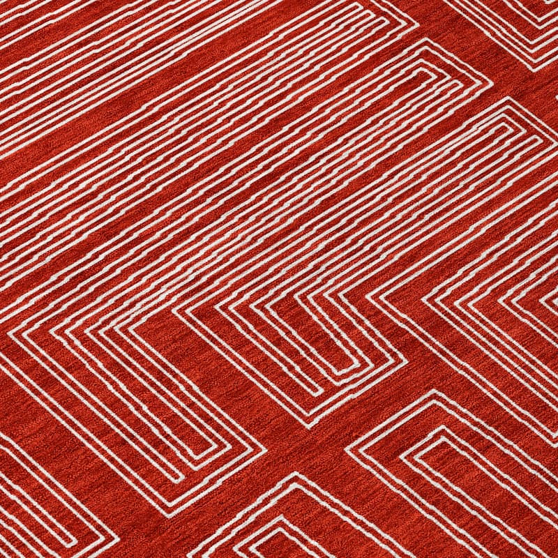 Machine Washable Indoor/ Outdoor Contemporary Stack Chantille Rug
