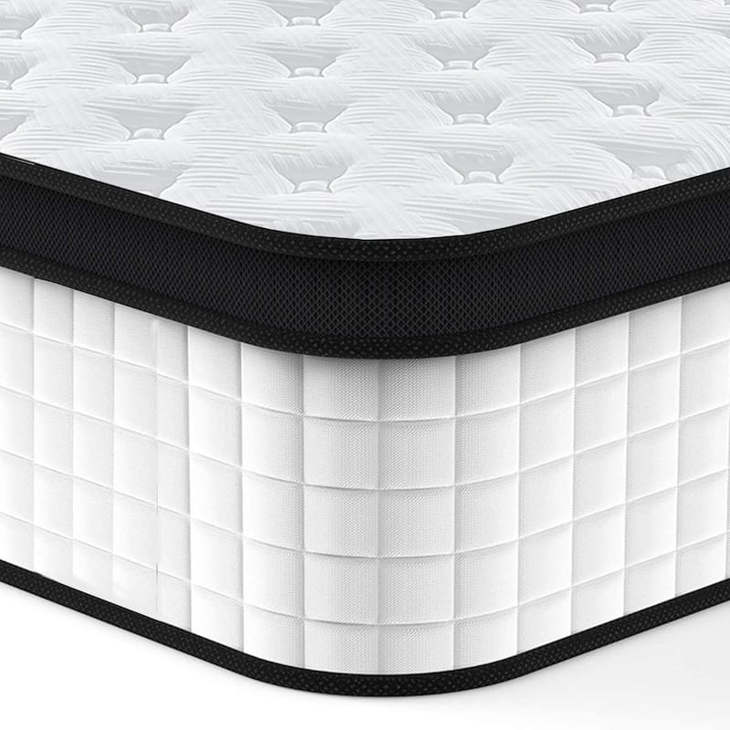 10"/12" inch Twin Diamond Innerspring Hybrid and Cooling Gel Memory Foam Mattress, Pressure Relief, and Motion Isolation