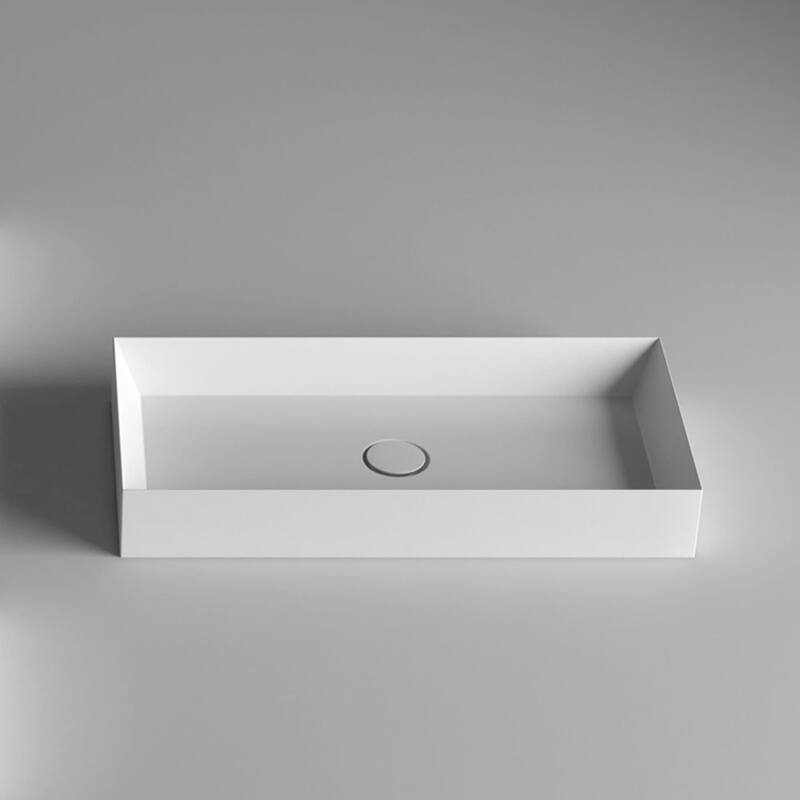 WS Bath Collections Track 27-3/5" Ceramic Vessel Bathroom Sink