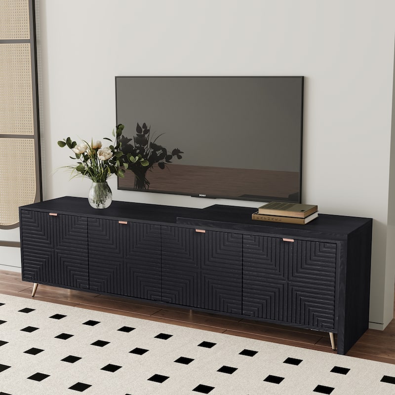 GDF Studio - Larkham 70"-90" Extendable TV Cabinet with Storage and Adjustable Shelves