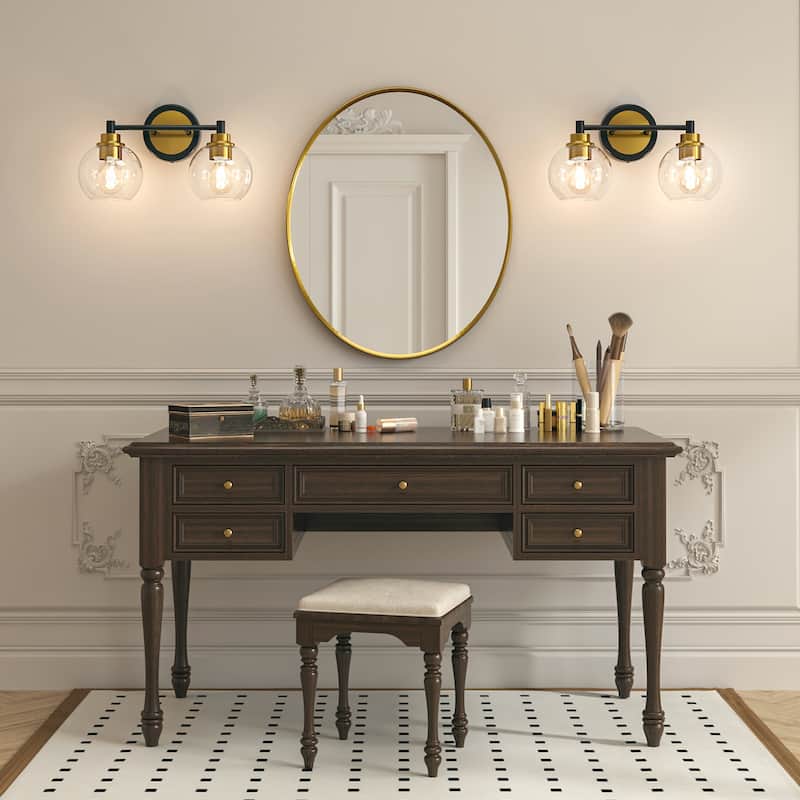 Dimmable Bathroom Vanity Light Globe Glass Shades