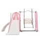 preview thumbnail 23 of 25, 5 in 1 Toddler Slide and Swing Set, Indoor Outdoor Playground Set Toddler Climber Slide Playset with Basketball Hoop for Babies