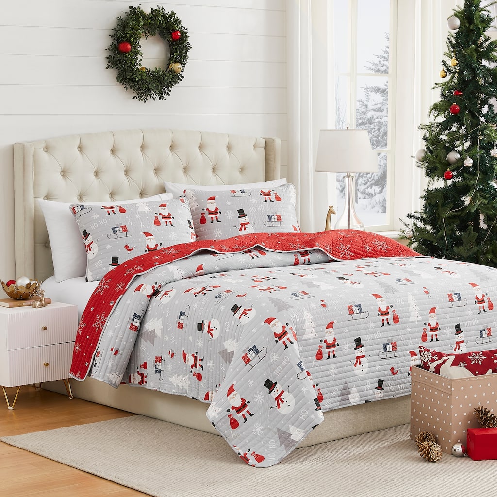 Avanti Linens Ho Ho Ho King Quilt Set