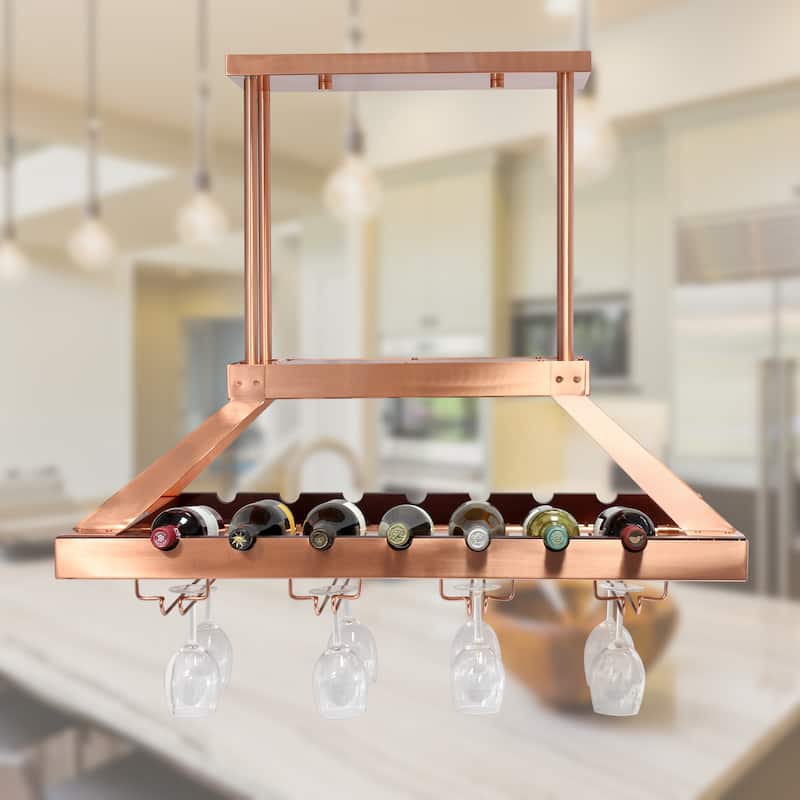 Led Wine Rack Design Elegant Designs 2 Light LED Overhead Wine Rack - Overstock - 31075051