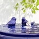 preview thumbnail 11 of 34, Glitzhome 27.5"H LED Turquoise Two Birds Embossed Ceramic Fountain