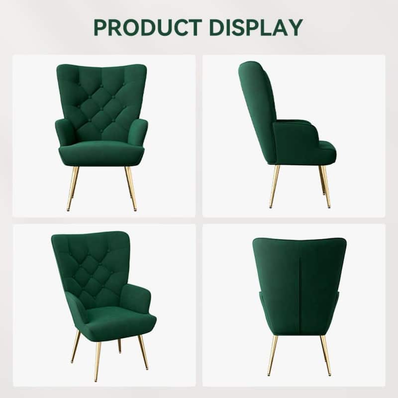 Modern Velvet Fabric Upholstered Chair
