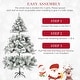 preview thumbnail 52 of 53, 6ft or 7ft Artificial Snow Flocked Christmas Tree with Metal Stable Stand Base for Indoor and Outdoor Holiday Decoration