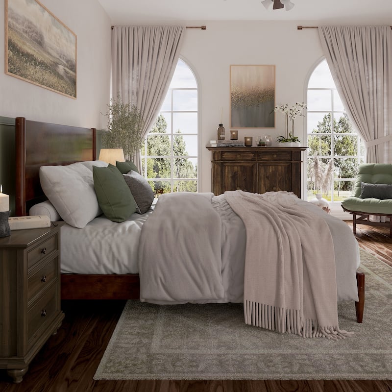 Pasadena Solid Wood Low Profile Platform Bed