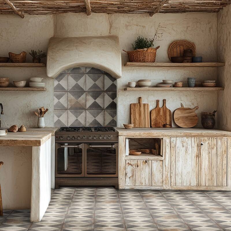 Merola Tile D'Anticatto Decor Triangoli 8-3/4" x 8-3/4" Porcelain Floor and Wall Tile - Case (20 Tiles)