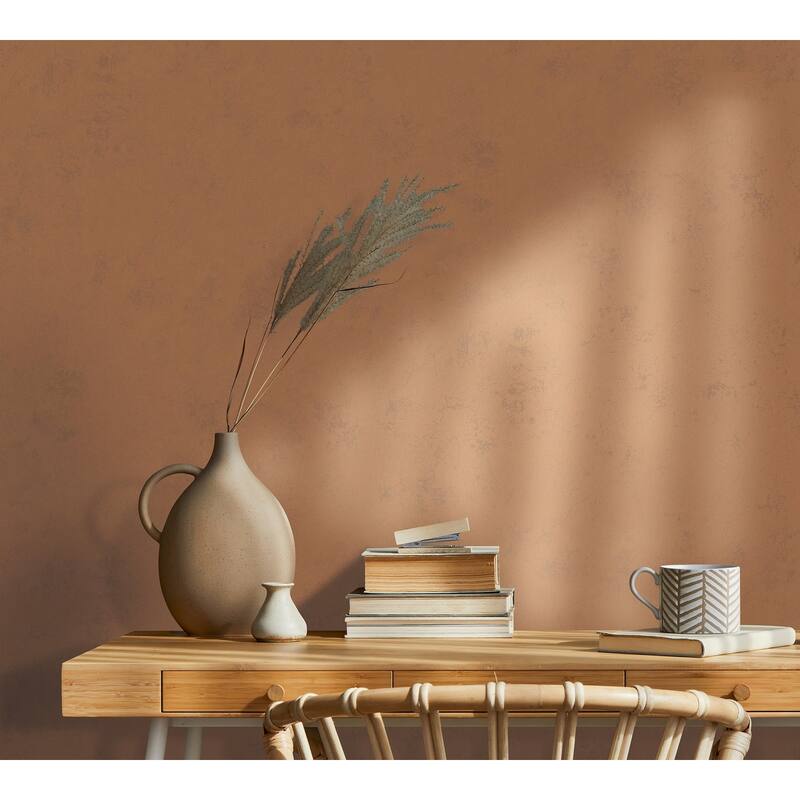 Galerie Wallcoverings Terra Collection Plaster Effect Matte Finish Clay Ink on Non-woven Wallpaper Roll