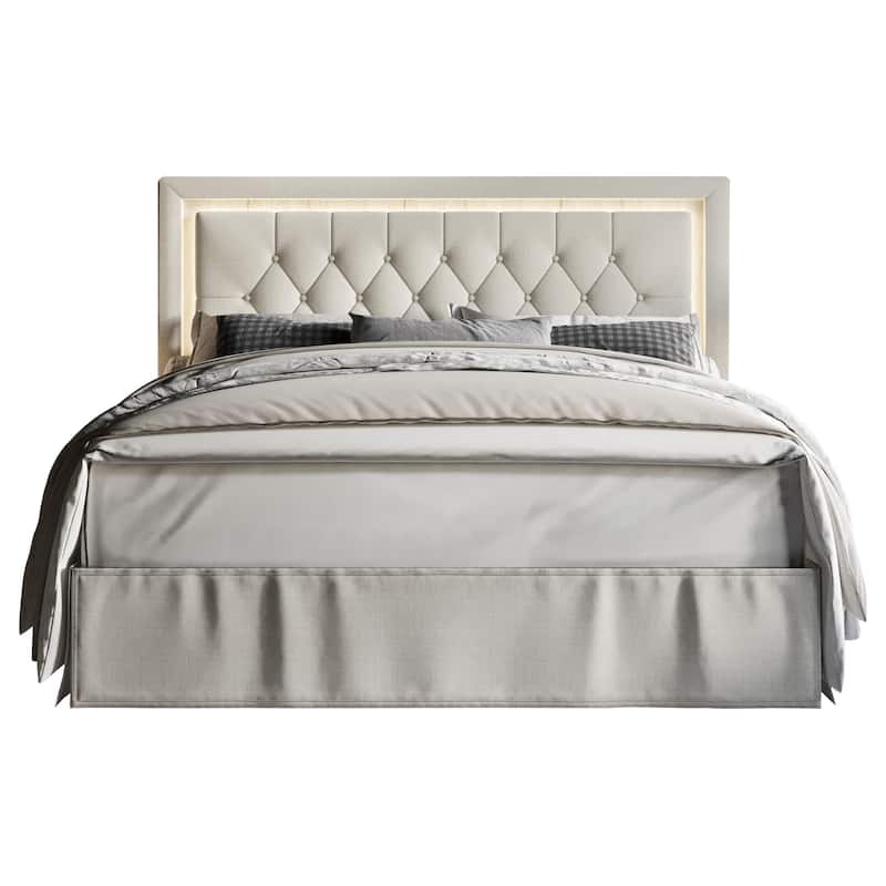 Gianna Tufted Upholstered Platform Bed