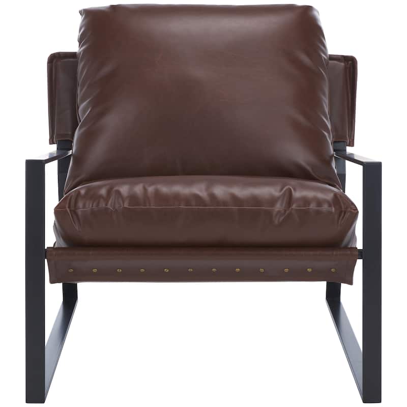 SAFAVIEH Elinor Pillow Top Accent Chair (Fully Assembled) - 31 In. W x 35 D In. x 33 In. H - 31Wx35Dx33H