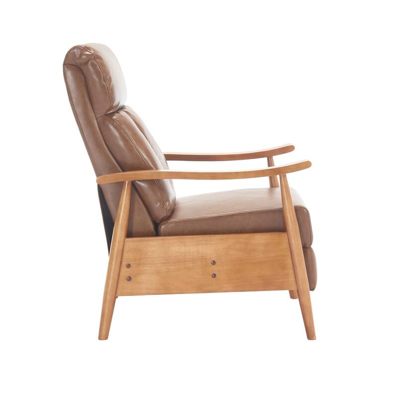Modern 26.38" Upholstered Adjustable Chaise Lounge Chair with Wood Frame for Living Room