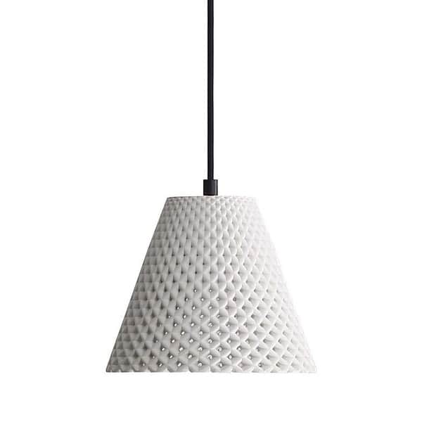 slide 2 of 12, Golden Lighting 2419-8 Clarus 8" Wide Mini Pendant White Sandstone Cement
