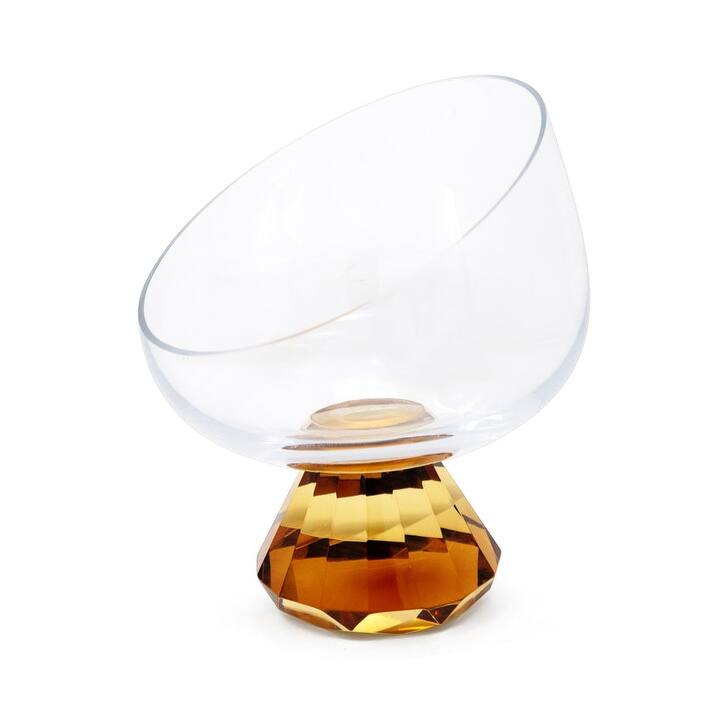 Angular Bowl With Amber Diamond Base
