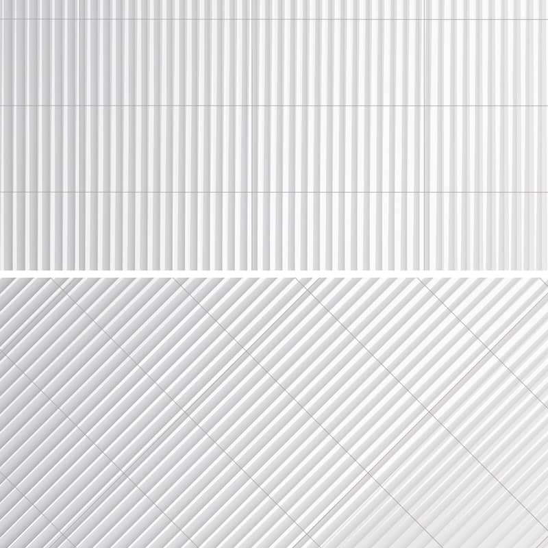 Merola Tile Crown Heights Rubik Glossy White 5-7/8" x 11-3/4" Ceramic Wall Tile