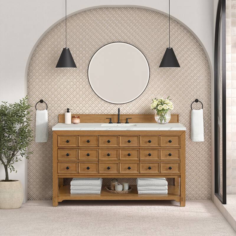 James Martin Vanities 505-V60S-FENC Malibu 60" Free Standing Single