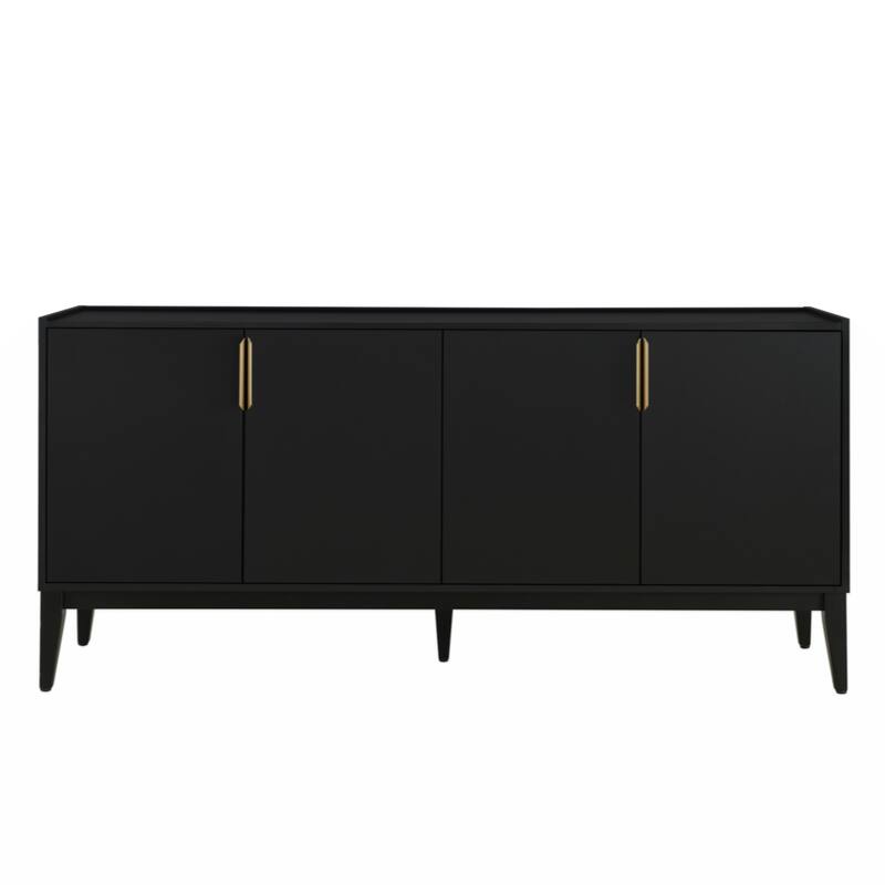 Storage Cabinet Sideboard Wooden Cabinet with 4 Doors for Hallway, Entryway, Living Room, Bedroom, Adjustable Shelf